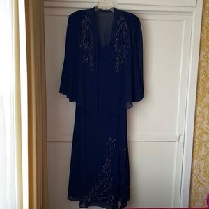 Evening Dress Sheer w/rhinestones Lined w/jacket